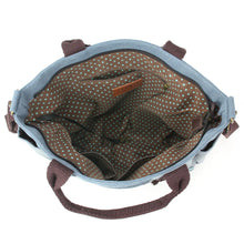 Load image into Gallery viewer, Chala Canvas Print Pocket Tote Turtles Indigo
