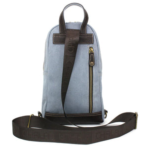 Chala Canvas Sling Bag Turtles Indigo