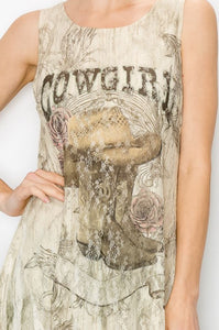 Origami Cowgirl Lace Sleeveless Dress