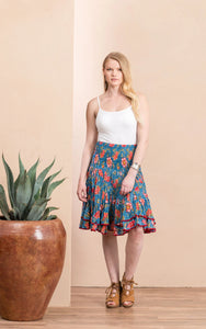 Trade Cloth Passementrie Siona Floral Mini Macarena Skirt