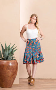 Trade Cloth Passementrie Siona Floral Mini Macarena Skirt