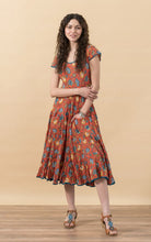 Load image into Gallery viewer, Trade Cloth Passementrie Santa Fe Dress Long Cap Sleeve
