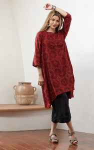 Trade Cloth Passementire 3/4 Sleeve Bubble Tunic