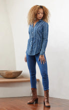 Load image into Gallery viewer, Trade Cloth Passementrie Harmony Stripe Long Sleeve Regina Blouse
