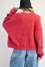 Load image into Gallery viewer, Easel Flower Patch Washed Terry Knit Pullover
