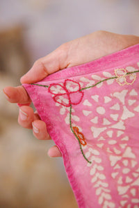 Magnolia Pearl Emb Drori Tassel Scarf