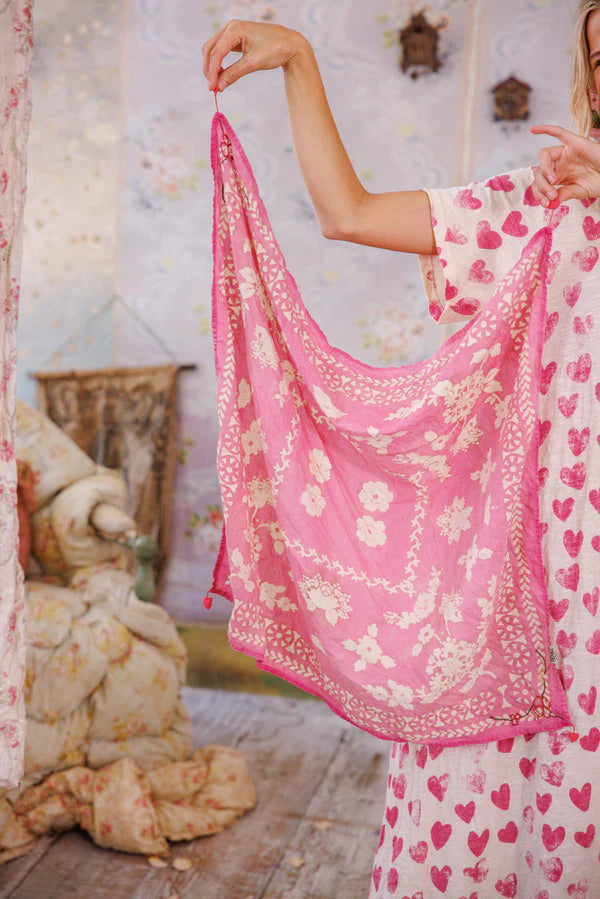 Magnolia Pearl Emb Drori Tassel Scarf