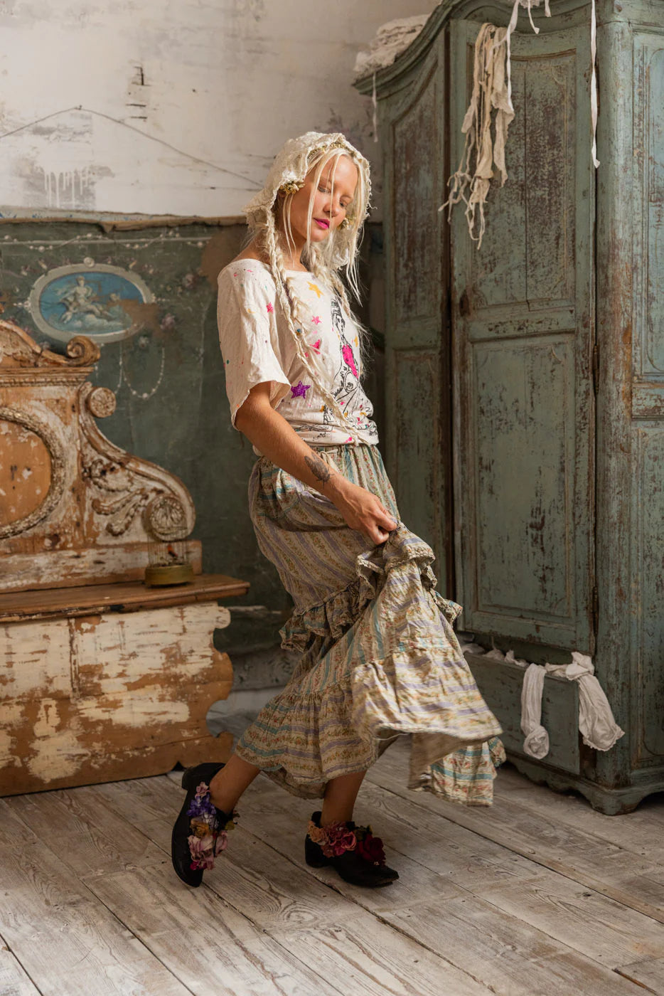 Magnolia Pearl Piecewise Pissarro Skirt