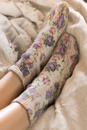 Magnolia Pearl Floral Short Socks