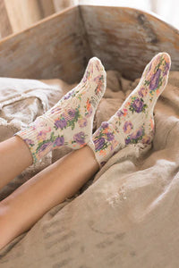 Magnolia Pearl Floral Short Socks