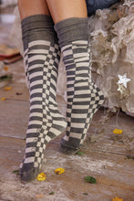 Load image into Gallery viewer, Magnolia Pearl Check OTK Socks
