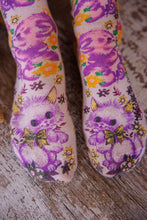 Load image into Gallery viewer, Magnolia Pearl Floral Teddy OTK Socks

