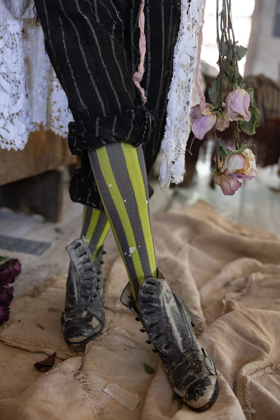 Magnolia Pearl Art Class Over-the-Knee Socks