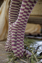 Load image into Gallery viewer, Magnolia Pearl Checkered OTK Socks
