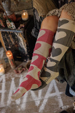 Load image into Gallery viewer, Magnolia Pearl Block Heart OTK Socks
