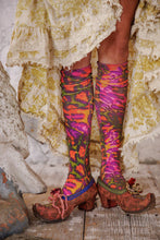 Load image into Gallery viewer, Magnolia Pearl Neon Leopard OTK Socks
