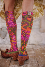 Load image into Gallery viewer, Magnolia Pearl Neon Leopard OTK Socks
