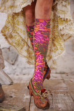 Load image into Gallery viewer, Magnolia Pearl Neon Leopard OTK Socks
