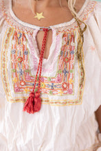 Load image into Gallery viewer, Magnolia Pearl Embroidered Chrissy Folk Blouse
