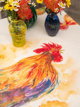 Load image into Gallery viewer, April Cornell Rooster Watercolor Tablecloth
