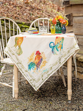 Load image into Gallery viewer, April Cornell Rooster Watercolor Tablecloth
