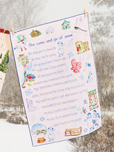 Load image into Gallery viewer, April Cornell The Come and Go of Snow Tea Towel
