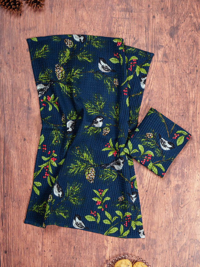 April Cornell Chickadee Tea Towel Set