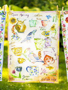 April Cornell Coffee Time Tea Towel