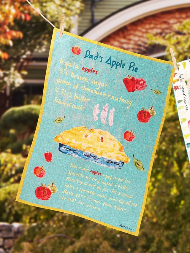 April Cornell Dad's Apple Pie Tea Towel