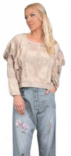 Load image into Gallery viewer, Paper Lace Artsy Top with Tucks Ruffles &amp; Embroidery
