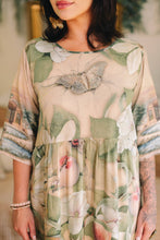 Load image into Gallery viewer, Market of Stars Fleur De Soleil Artist Dress Tunic w/ Pockets &amp; Florals
