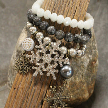 Load image into Gallery viewer, The Primitive Peddler Snowflakes Falling Classy Bracelet Set

