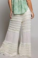 Load image into Gallery viewer, Pol Clothing Solid Pattern Eyelet Patch High-Rise Lace Knit Pants
