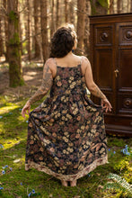 Load image into Gallery viewer, Market of Stars Lionheart Bohéme Slip Dress w/ botanicals &amp; Narnia print
