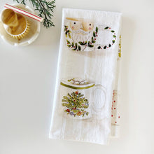 Load image into Gallery viewer, Emily Lex Studio Christmas mugs tea towel
