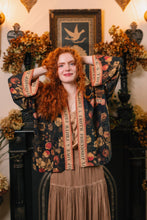 Load image into Gallery viewer, Market of Stars Heart of Gold Pixie Duster Crop Kimono w/ Sacred Heart

