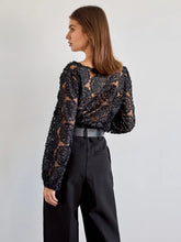 Load image into Gallery viewer, Choklate Paris Textured rosette blouse
