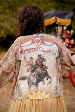 Load image into Gallery viewer, Market of Stars Love Revolution Pixie Crop Kimono w/ Sun, Horse &amp; Florals
