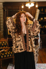 Load image into Gallery viewer, Market of Stars Curiosities Pixie Duster Crop Kimono w/ whimsical print
