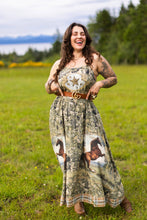 Load image into Gallery viewer, Market of Stars Born To Run Bohéme Long Maxi Slip Dress w/ Horse &amp; Plaid
