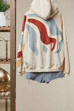 Load image into Gallery viewer, Mello Abstract Patch Hoodie with Kangaroo Pocket
