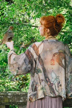 Load image into Gallery viewer, Market of Stars Lovelight Pixie Cropped Kimono w/ woodland swallow &amp; stars
