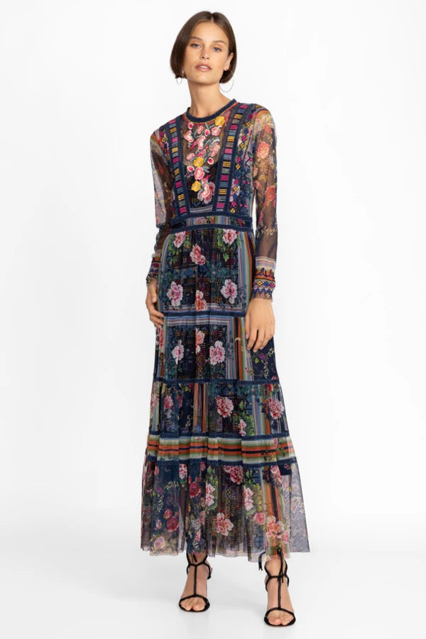 Johnny Was Dayana Mesh Dress with Slip Johnny Was Dayana Mesh Dress with Slip