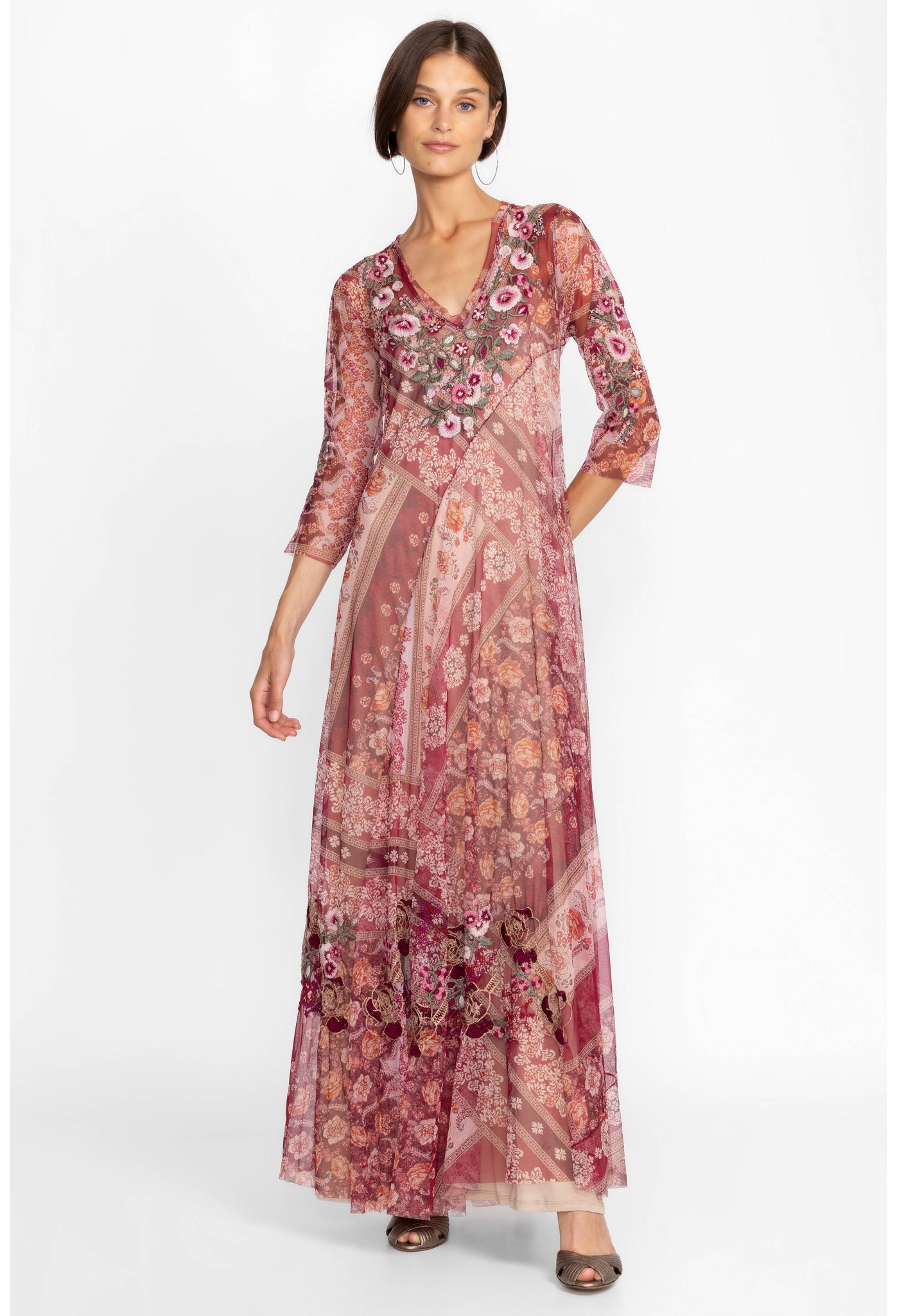 Johnny Was Cardinal Mesh Dress (Slip) – The Colony Shop Johnny Was Cardinal Mesh Dress (Slip) – The Colony Shop
