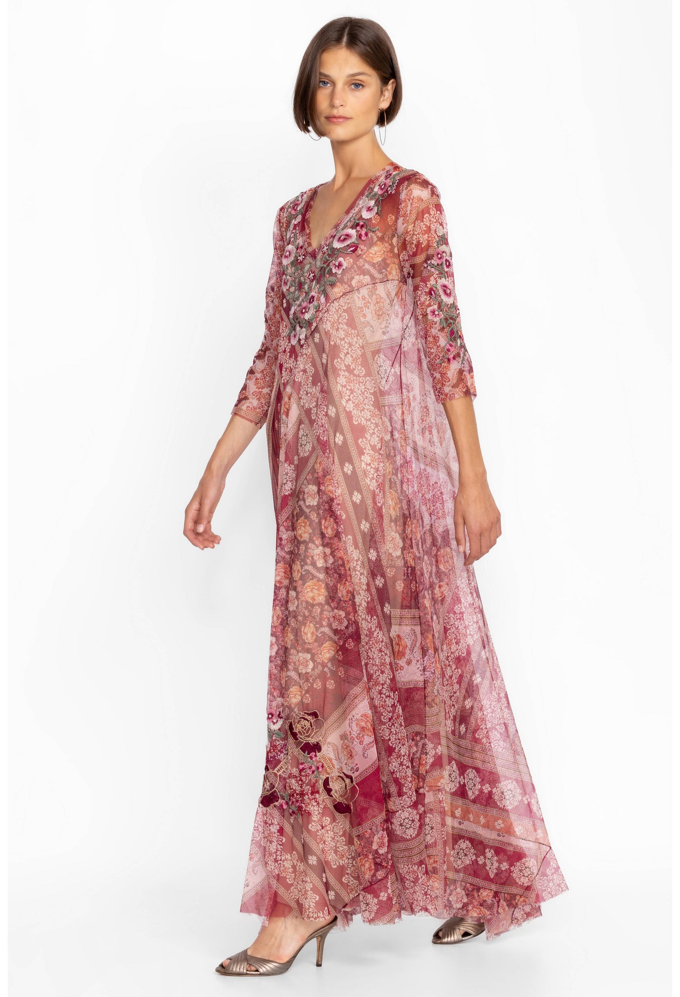 johnny was mesh maxi dress FLORA DANCER MAXI MESH DRESS
