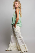 Load image into Gallery viewer, Pol Clothing Solid Pattern Eyelet Patch High-Rise Lace Knit Pants
