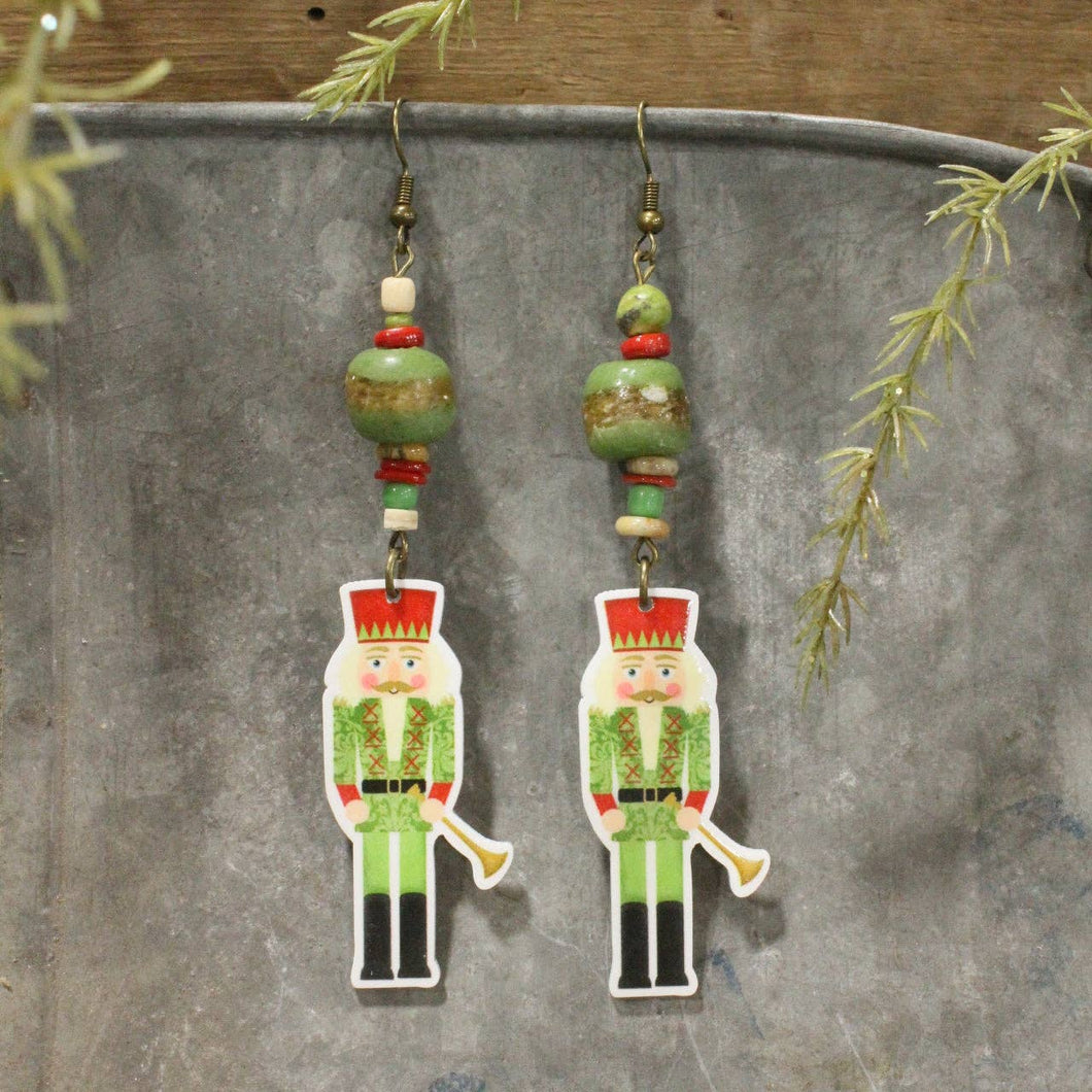 The Primitive Peddler Nutcracker Parade Dangle Earrings