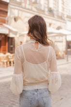 Load image into Gallery viewer, Choklate Paris Sofia Lace Blouse with Lace Inserts
