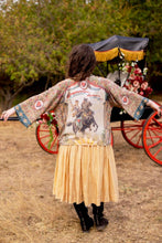 Load image into Gallery viewer, Market of Stars Love Revolution Pixie Crop Kimono w/ Sun, Horse &amp; Florals
