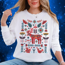 Load image into Gallery viewer, Glaime Reindeer Christmas Botanical Nature Shirt/Sweatshirt
